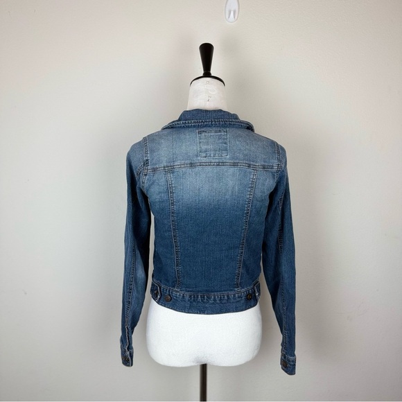 Mudd Women’s Blue Denim Jean Jacket Size M Medium Button Front Casual Classic - Picture 4 of 10